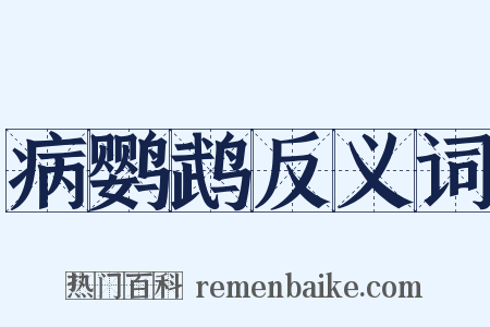 病鹦鹉反义词是什么意思的图片